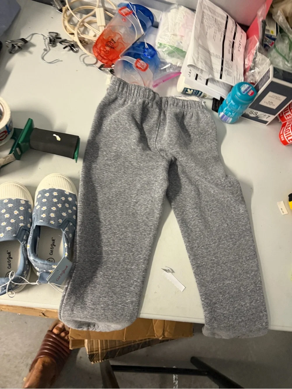 Kids Gray Cozy Sweatpants cat and Jack XS4/5NWT